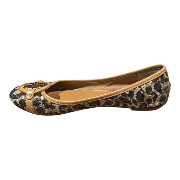 TORY BURCH Aaden Leopard Print Ballet Flats Size 10.5M - Picture 7 of 9